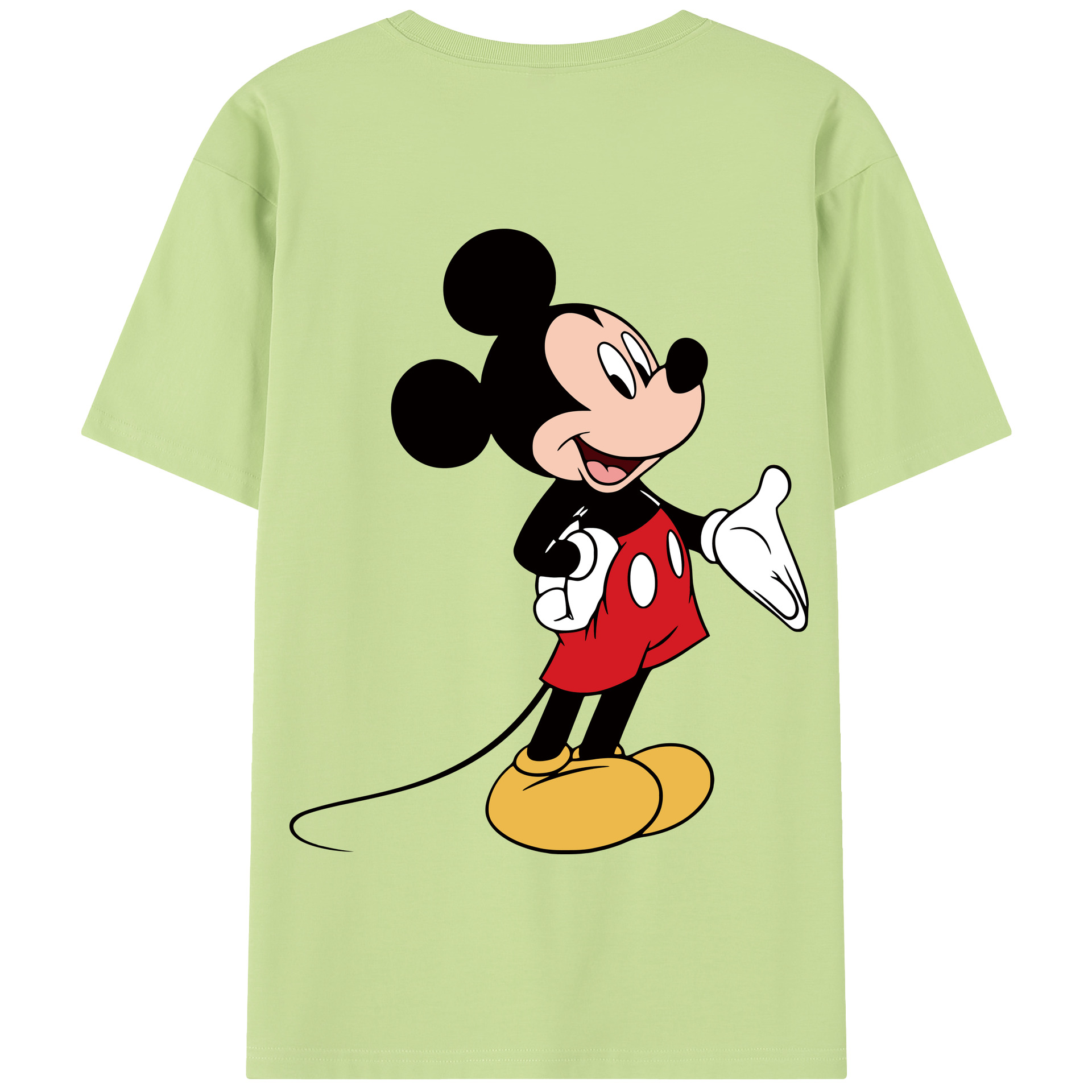 （画像用） ミッキーマウス Mickey Mouse 綿100％半袖Tシャツ（背面プリント）